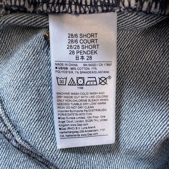 GAP 90s High Rise Straight Denim Jeans Medium Blue Indigo Wash Sz 28/6 Short NEW - Picture 12 of 13